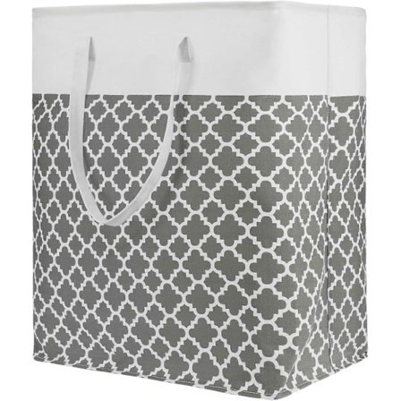 1 stk. 120L Vasketøjskurv, Stor Vasketøjskurv med Lange Forstærkede Håndtag