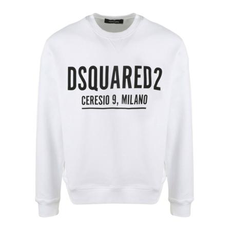 Dsquared2, Sweatshirts Hoodies Biały, Mężczyzna, Rozmiar: L