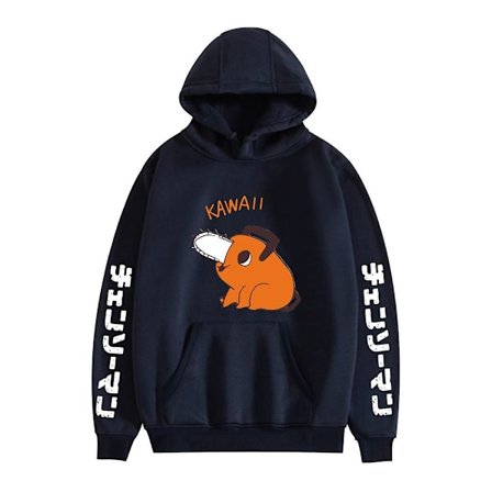Vuxna Motorsåg Man Anime Hoodie Pochita Print Luvtröjor Toppar Pullover Sweatshirt Presenter