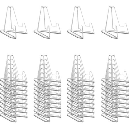 40-pakning Kortdisplaystativ, Transparent Akrylmateriale, Egnet for Kort og Medaljer