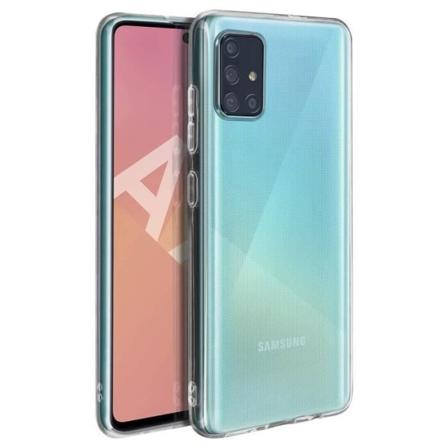 Fodral till Samsung Galaxy A71 Flexibel silikonförstärkt vinklar Tunn Transparent