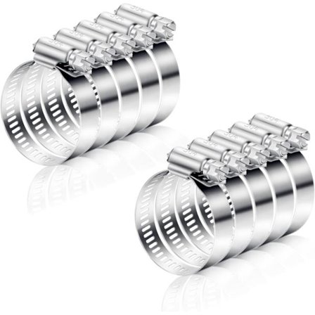 10 stk. justerbare slangeklemmer, metalslangeklemme, rustfri stålslangeklemme 27-51 mm til kanalhætte, udstødningsrør, ventilator