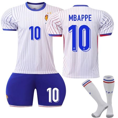 UEFA Euro 2024 Ranska Vieras Lasten Jalkapalloasu nro 10 Mbappe-WELLNESS 24
