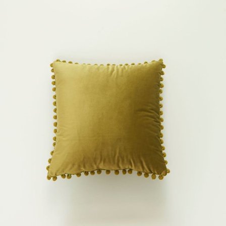 Örngott Pompoms Edges Ultra Soft Velvet Cover Soffa Soffa Svankkuddar Case