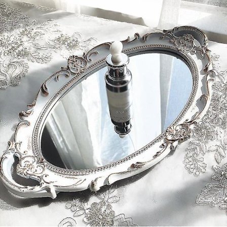 Europæisk Hvid Spejlbakke i Resin til Hudpleje, Dekorativ Bakke