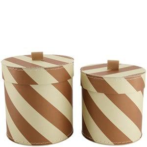 JOX 2-Pack Brown FSC Mix Round Boxes One Size - Storage - One size - Brown