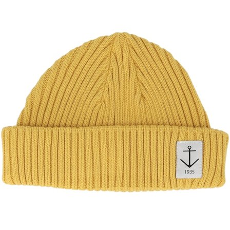 Resteröds - Gul shortbeanie Beanie - Smula Mustard Yellow Organic Short Beanie @ Hatstore