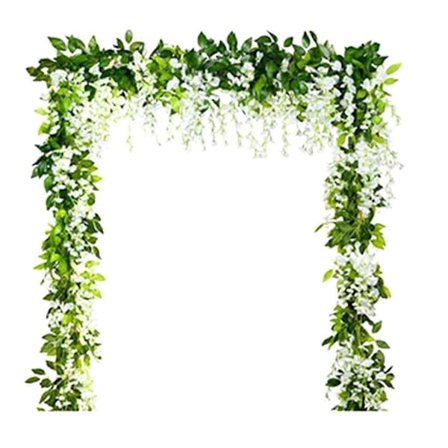 5 stk. 1,9 m/stk. Wisteria Ranke Kunstige Hengende Blomster Garland Wisteria Hengende Blomst for Bryllupsbue Blomsterdekor