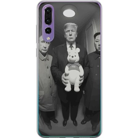 Yhteensopiva Puhelinkuori Huawei Huawei P20 Pro Mustavalkoinen taideteos surrealistisella poliittisella symboliikalla ja odottamattomalla kontrastilla