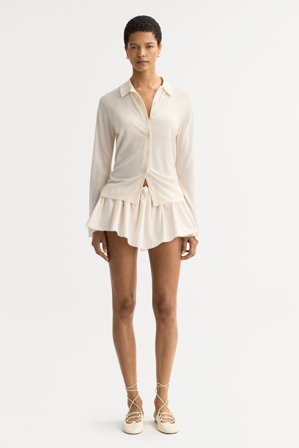 Soft Goat - Featherlight shirt - Women cashmere sweater - L - Bone