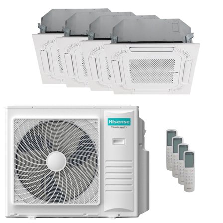 Condizionatore Hisense Cassetta ACT quadri split 12000+12000+12000+12000 BTU inverter A++ unità esterna 10 kW