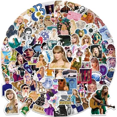 200 stk Taylor-klistremerker for jenter, klistremerker med kvinnelig popstjerne Swift, vanntette vinylklistremerker for tenåringer til vannflaske, 