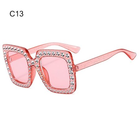 Crystal Oversized Solglasögon Diamond Solglasögon C13 C13