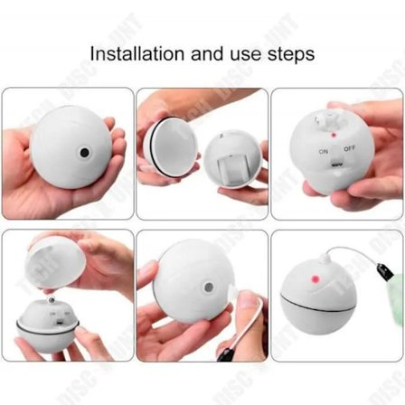 Automatisk katteleke med LED-lys for innendørs trening[D]