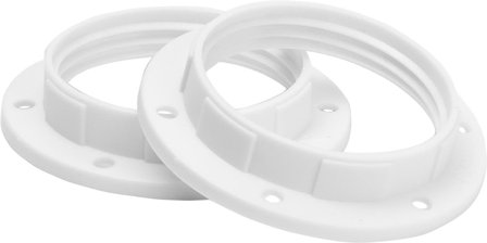 Gelia 107903273 Skärmring för E27-sockel, vit, Belysning