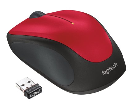 Logitech M235 - 2nd Generation - mus - 2.4 GHz - rød