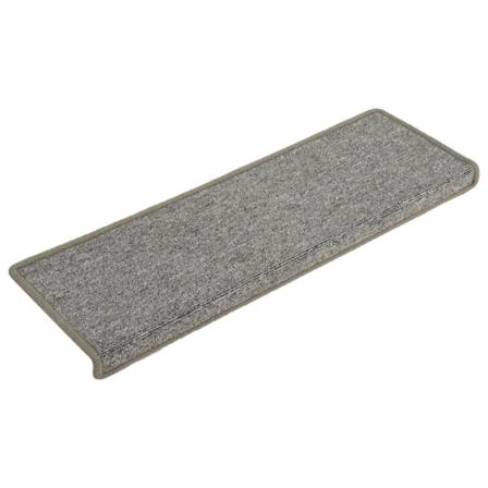Vidaxl Trappstegsmattor 15 St 65x25 Cm Vit Och Grå Multifärg