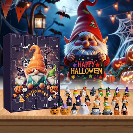 2024 Ny Halloween-Tomte Adventskalender - 24 Dagar Halloween Nedräkning - Söta Mini Tomtefigurer Leksaker Presenter till Barn