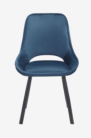 Loft24 - Eliza-ruokapöydän tuoli metallijaloilla, 2 kpl - Sininen - Tuolit - - Homeroom