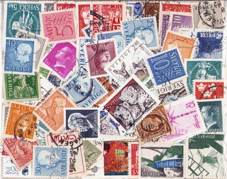 Sverige - 175 forskellige - Stemplet