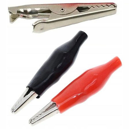 Eristetyt Krokotiilipihdit 2 Kpl – Musta ja Punainen | 4A Virta | Elektroniikkatyot