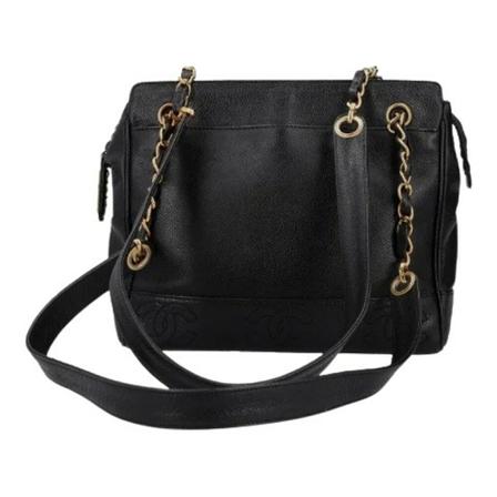 Chanel Vintage, Pre-owned Leather chanel-bags Zwart, Dames, Maat:ONE Size,leer