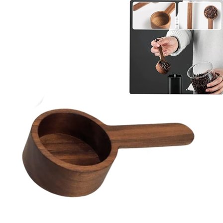 Måleskje i tre for kaffe, teskje, spiseskje - 1 stk