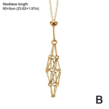 Krystal stenholder halskæde krystal vedhæng holder justerbar