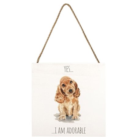 Louise Nisbet Trä Cocker Spaniel Plakett En Storlek Golden Brow