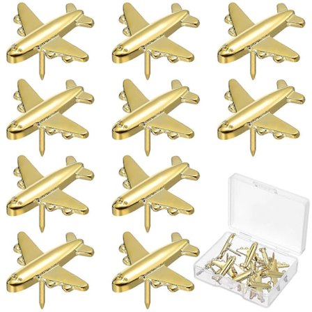 24 st Anslagstavla Push Pins Foton Väggkartor Ritstift Små Flygplansformade Tumstift