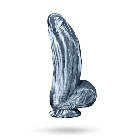 Silicone Dildo Fat Dick Black-White 25cm - Vuxen.dk: For hende