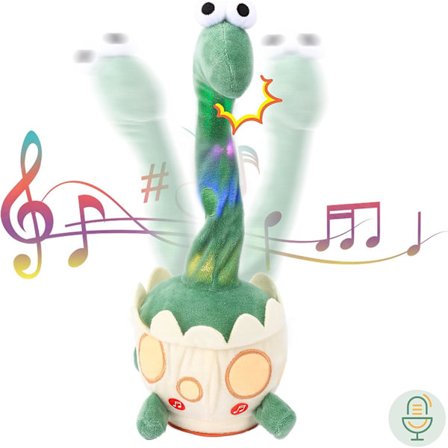 Dansande Talande Dinosaurie Plysch Upprepa vad du säger Wriggle Sin