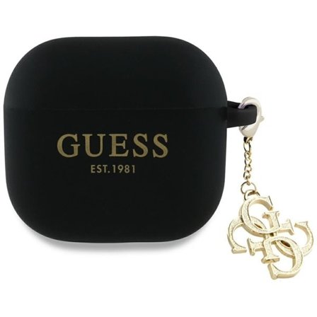 Guess 4G Charm-etui for AirPods 4 - svart