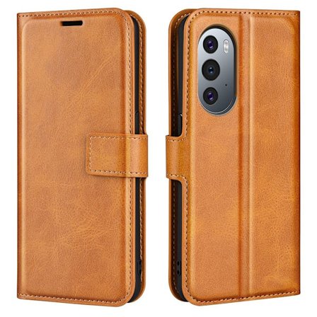 Hållbart konstläder Motorola Edge X30 / Motorola Edge 30 Pro fodral med plånbok - Gul