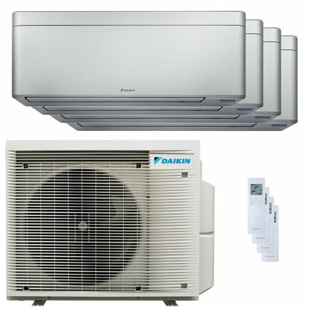Condizionatore Daikin Stylish Silver quadri split 7000+7000+7000+7000 BTU inverter A++ wifi unità esterna 6.8 kW
