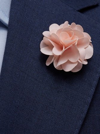 John Henric Men's Light Pink Flower Lapel Pin Size Onesize