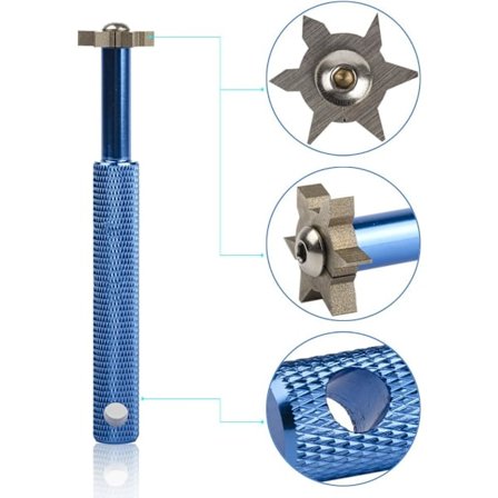 Golfkølle Groove Sharpener med 6 Hoder - Slipe- og Rengjøringsverktøy_xx