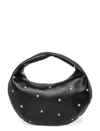 Gina Tricot Soft Round Studded Handbag - Black - ONE SIZE