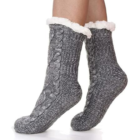 Kvinder Fuzzy Slipper Sokker Fluffy Cozy Cabin Vinter Varme Flee