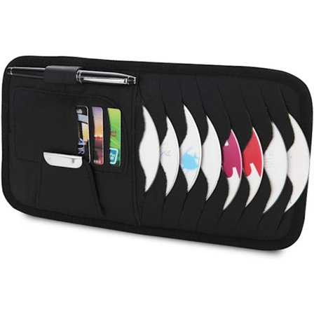 Bil Solskærm Organizer, Alsidig Solskærm, CD/DVD Holder Opbevaringstaske, Solskærm Etui, CD Holder Pung Clip, Brilleindfatninger