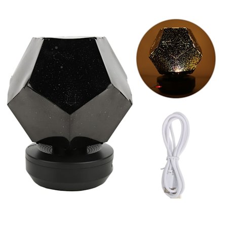 Fargerik stjernehimmel lysprojektorlampe USB-drevet bursdag Valentinsdag gaver