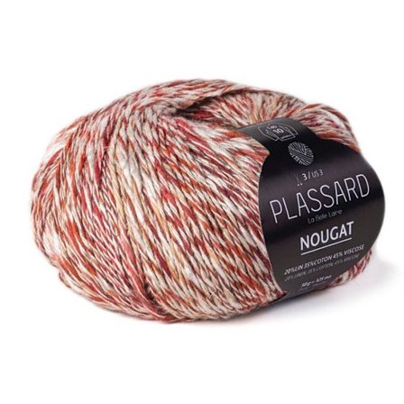 Fil d'été Plassard multicolore Nougat Tricot eller Virkning Tegel Col. 64