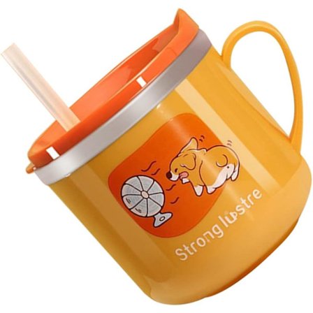 Vattenflaska för barn: Spillfria småbarnsmuggar med sugrör, okrossbar drickmugg, rese-mugg för barn och vuxna