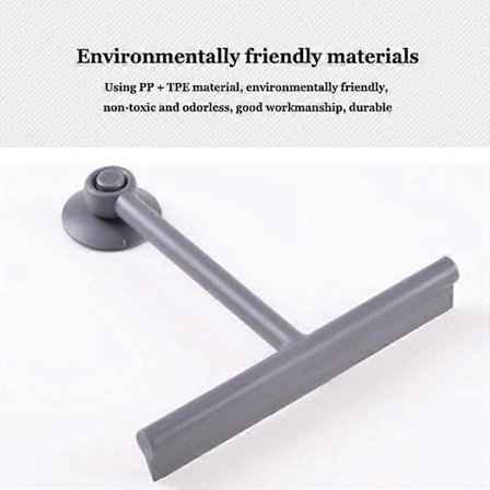 Glasskraber til brusekabine, vinduesvisker med sugekop, blød kontaktflade 15 mm, aftagelig sugekop, badeværelse, køkken, vådrum