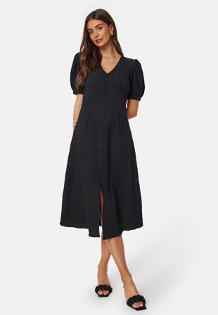 BUBBLEROOM Petronella Structure Dress Black Klær