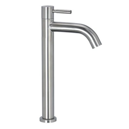 Yksivipuinen ruostumattomasta teräksestä valmistettu kylmävesihana kylpyhuoneen pesualtaalle