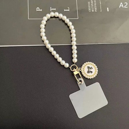 Short Pearl Lanyard Fashion Rhinestone Pendant Pendant Mobile P