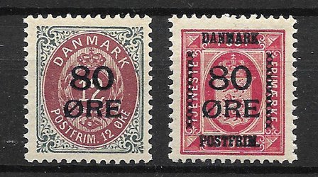 Danmark 1915 - AFA 82-83 - Postfrisk