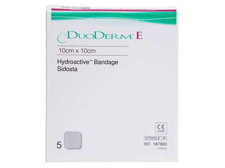 Duoderm Hydrokolloid Bandasje 10x10 cm, 5 stk.