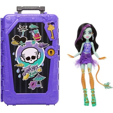 Monstruöst coffret Secrets Monster High Jinafire Long med docka och 19 överraskningar